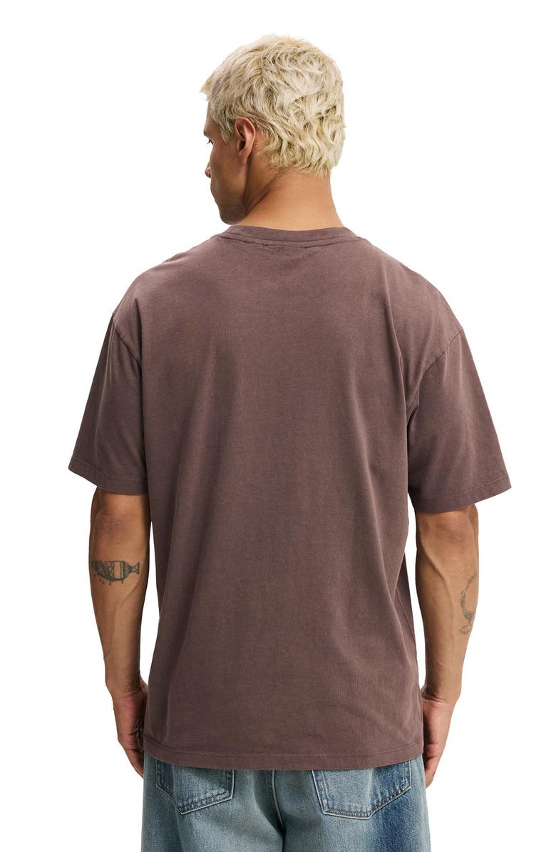 Cotton On Men's Loose Fit License T-Shirt, Alternate, color, Lcn She Washed Chocolate