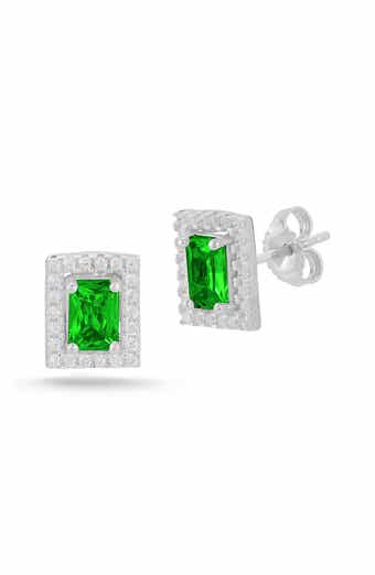 14k Gold Plated Silver Cluster Stud Earrings