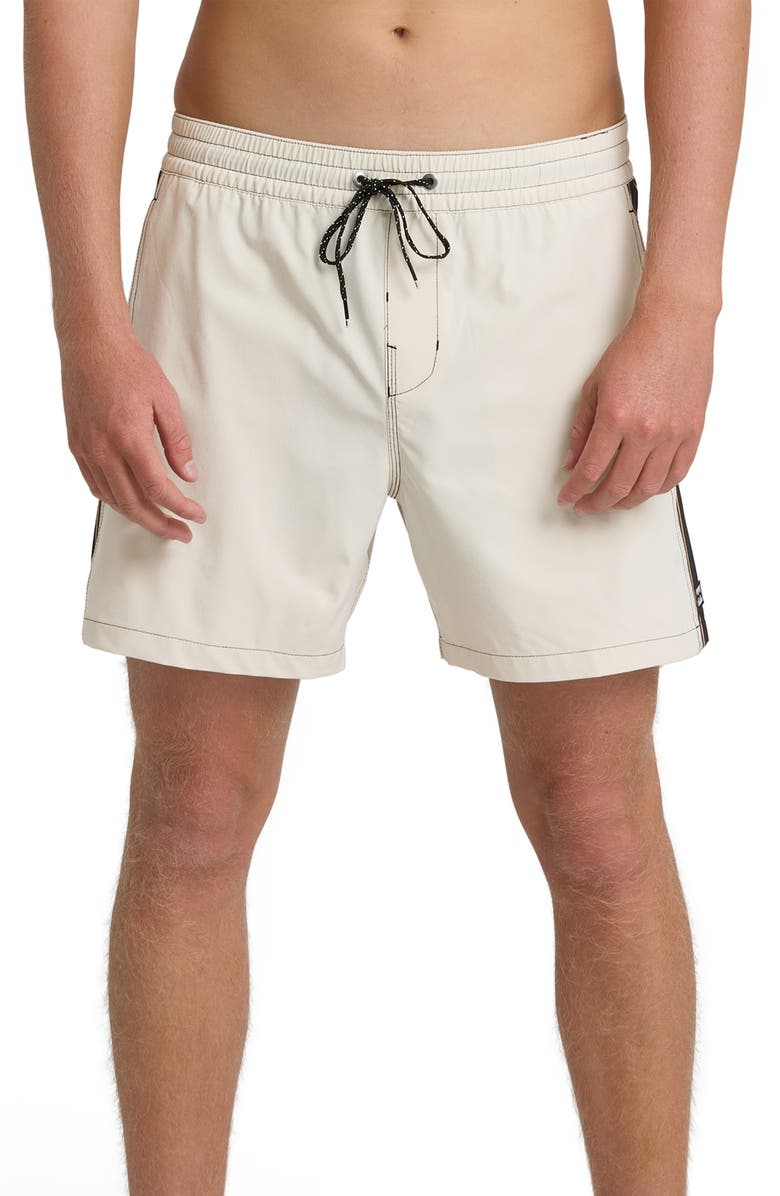 Billabong Dbah Panel Layback Swim Trunks, Main, color, Oatmeal