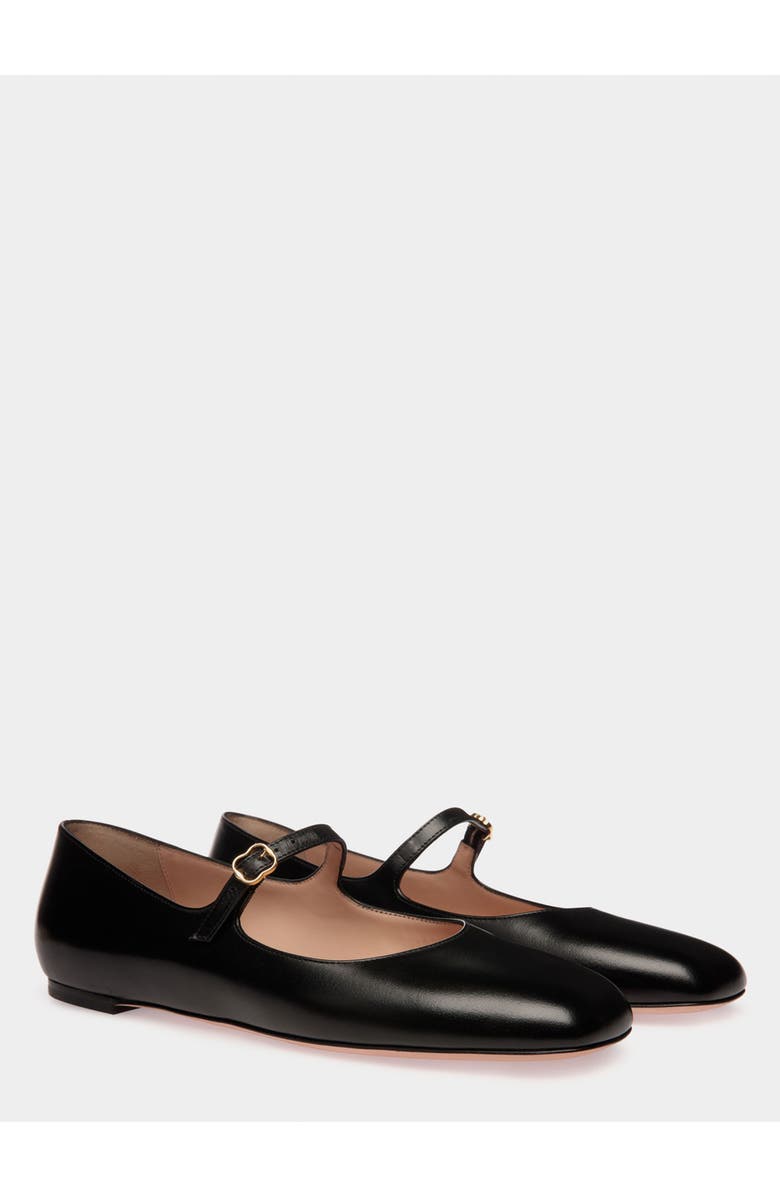 Bally rina Flat In Candy Leather, Alternate, color, Black