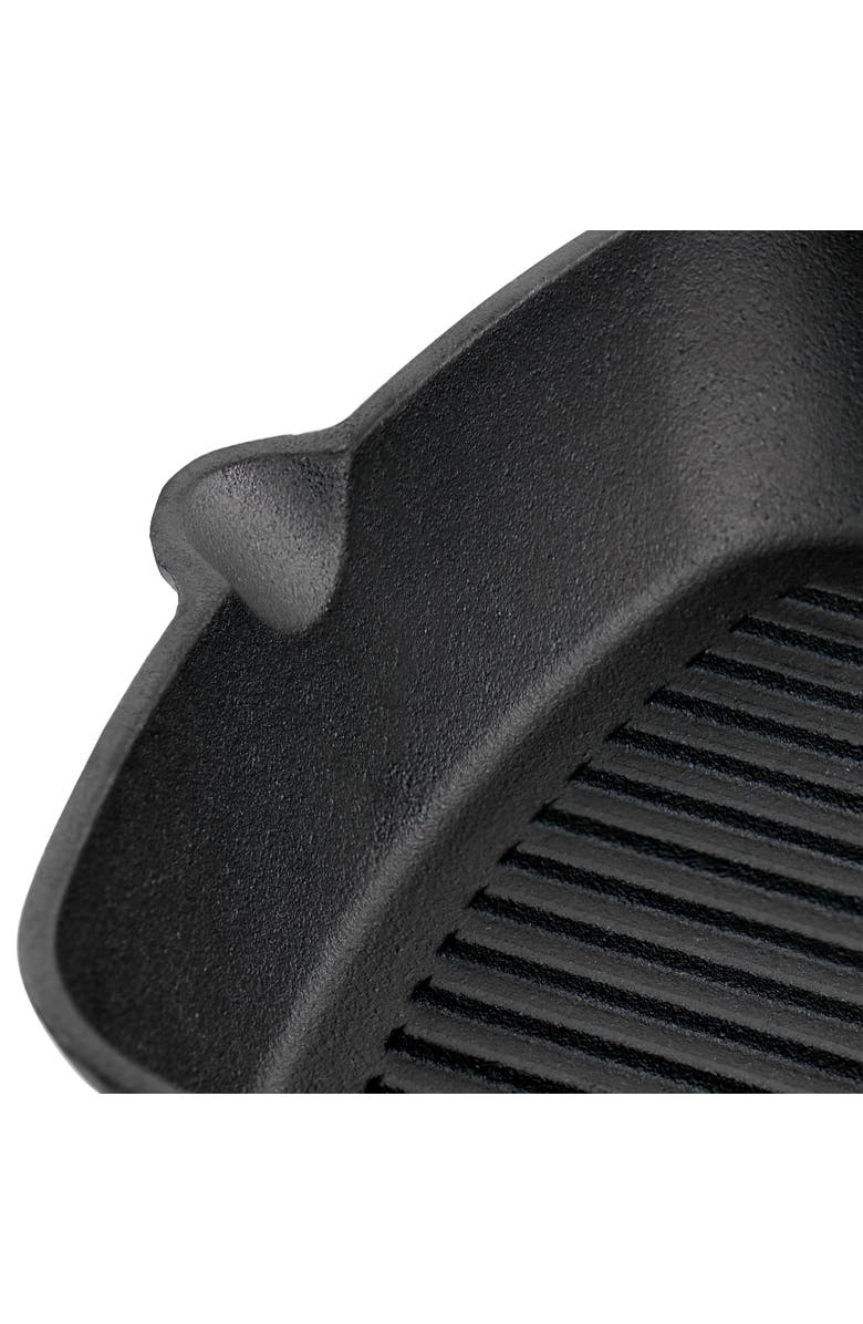 OSTER Castaway 10 Inch Square Cast Iron Grill Pan with Pouring Spouts, Alternate, color, Black