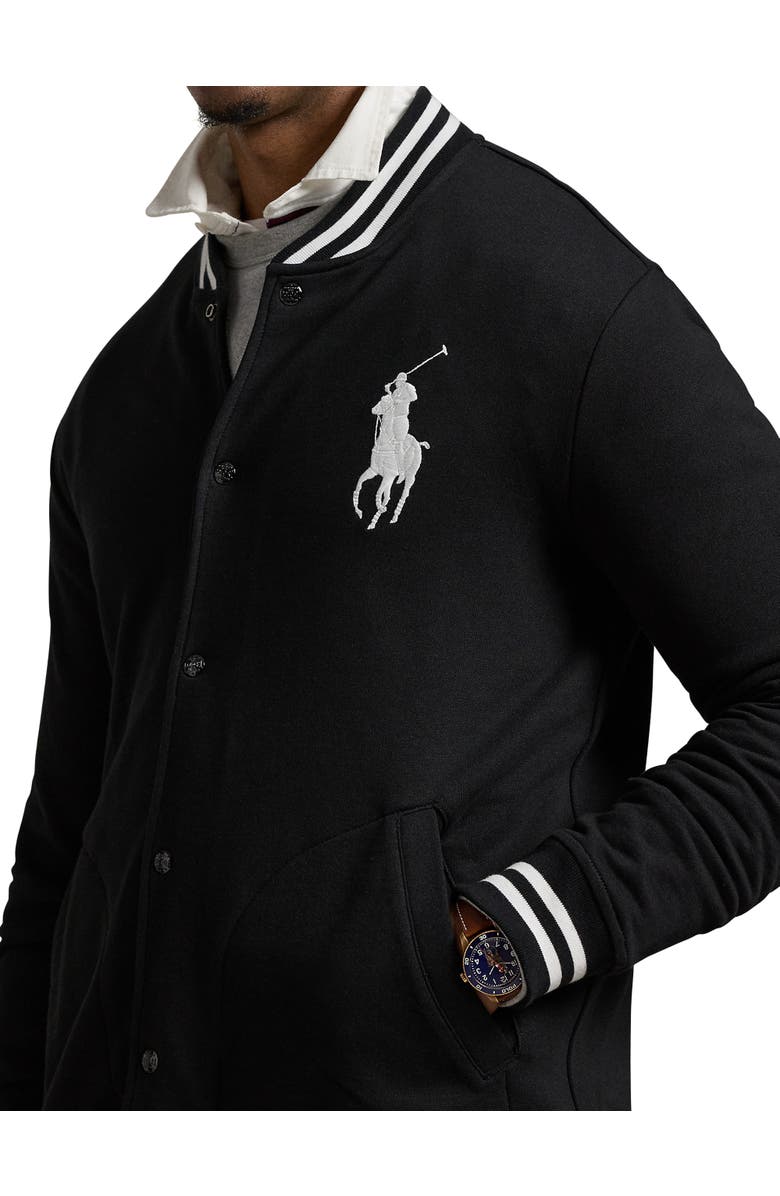 Polo Ralph Lauren Big
Tall Big Pony Fleece Baseball Jacket, Alternate, color, Polo Black