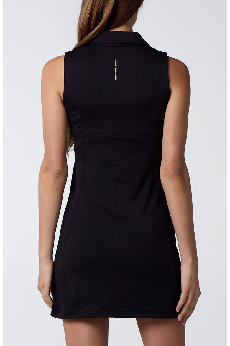 Women's Cross-Sport Sleeveless Polo Dress, Alternate, color, Black