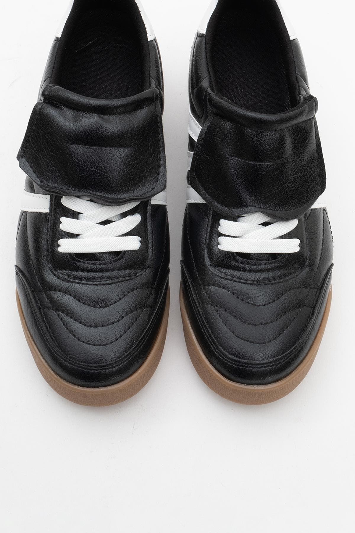 Bria Sneakers, Alternate, color, Black Faux Leather