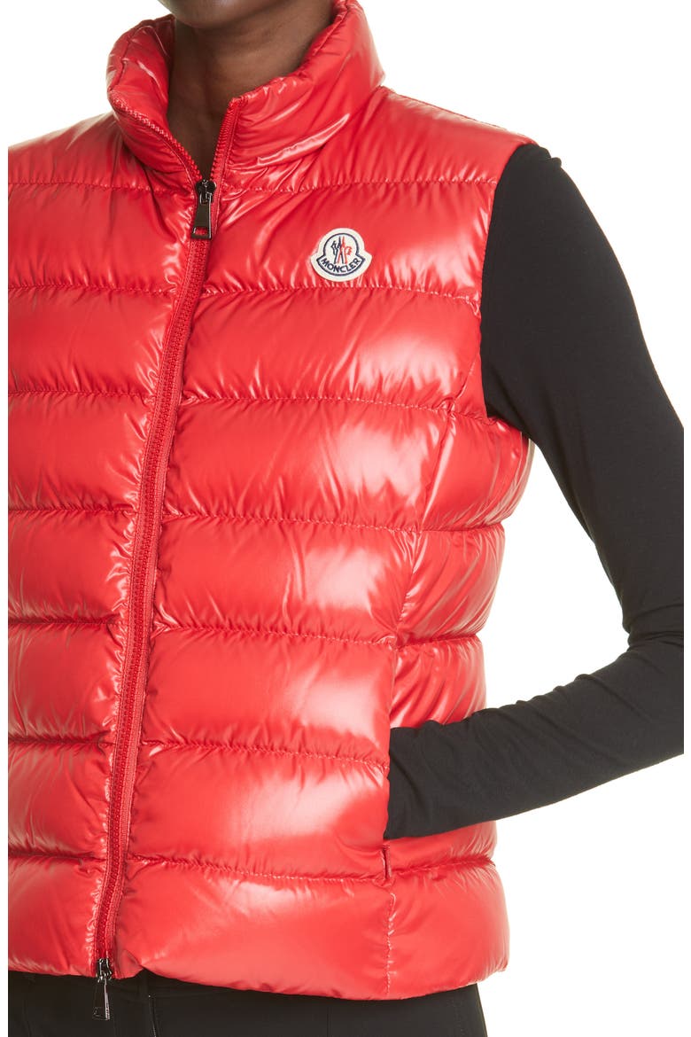 Ghany Water Resistant Down Puffer Vest, Alternate, color, RED