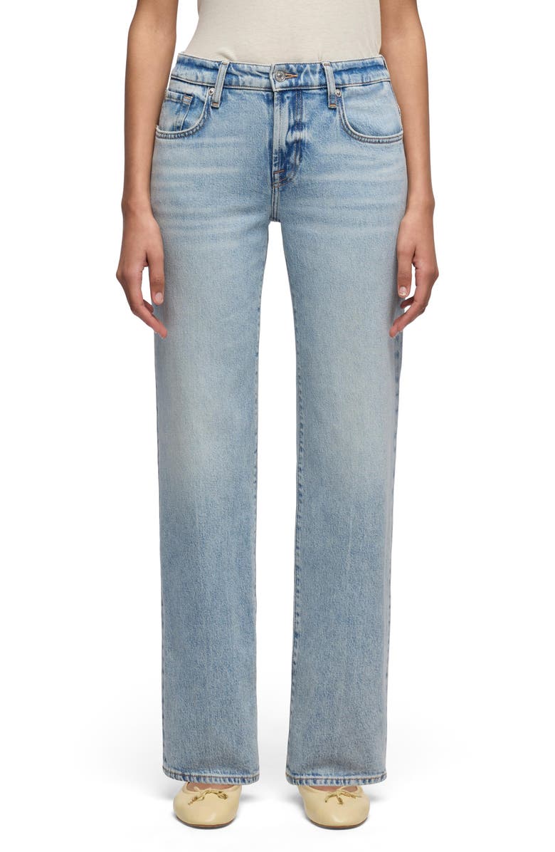 7 For All Mankind Calie Shadow Pocket Mid Rise Straight Leg Jeans, Main, color, Ode To