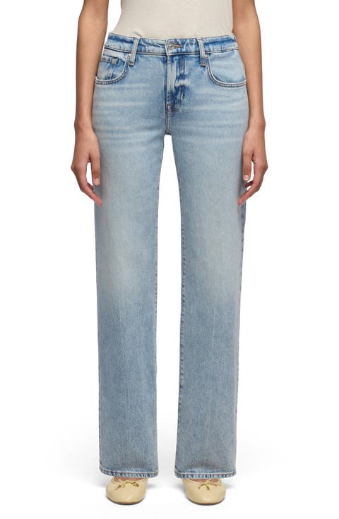 Calie Shadow Pocket Mid Rise Straight Leg Jeans (Ode To)