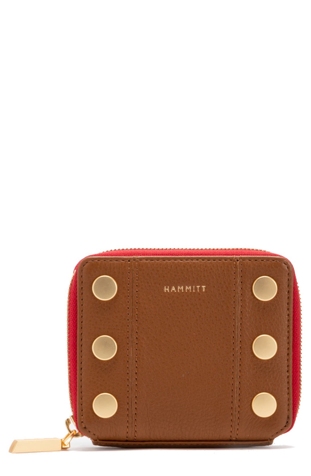 HAMMITT 5 North Wallet in Mahogany/Brushed Gold 