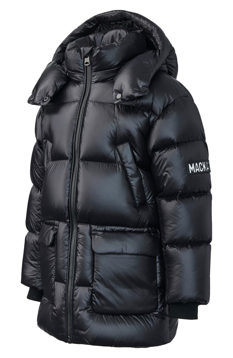 Mackage Kennie Down Hooded Puffer Coat, Alternate, color, Black