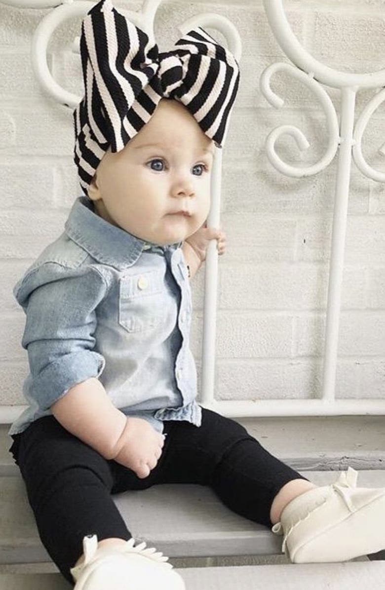 MINI PREP BOUTIQUE Mini Prep Stripes Stretch Head Wrap, Alternate, color,