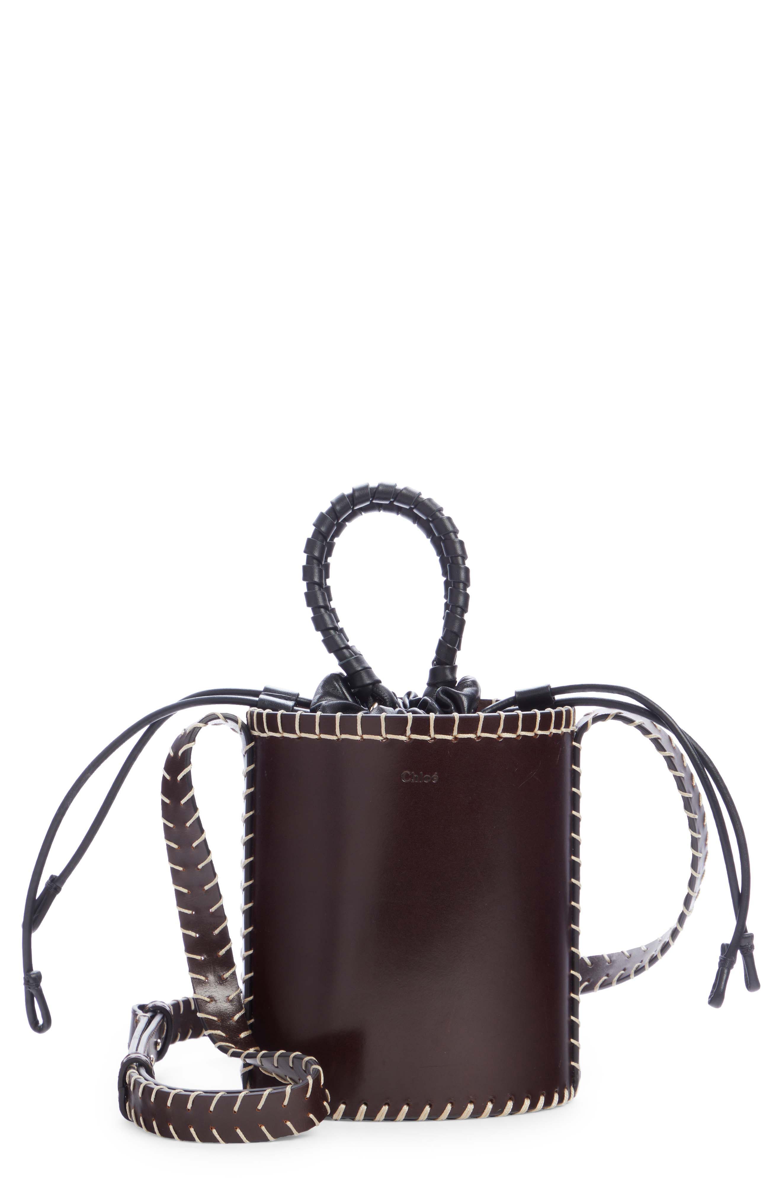 Chloé Lawson Mini Whipstitched Leather Bucket Bag (Women) | Nordstromrack