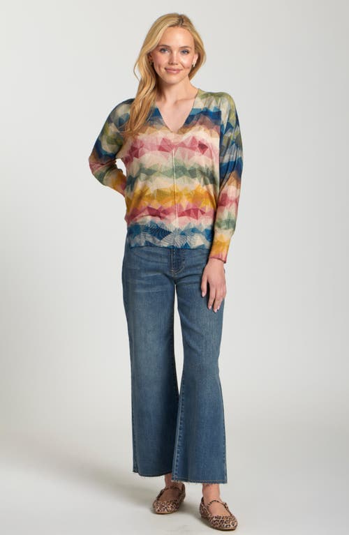 Apny Triangle Stripe Sweater In Multi