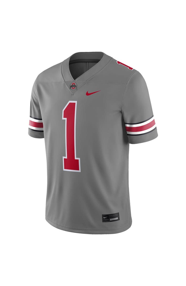 Nike Men's Nike Steel/Scarlet Ohio State Buckeyes Game Jersey, Alternate, color, 