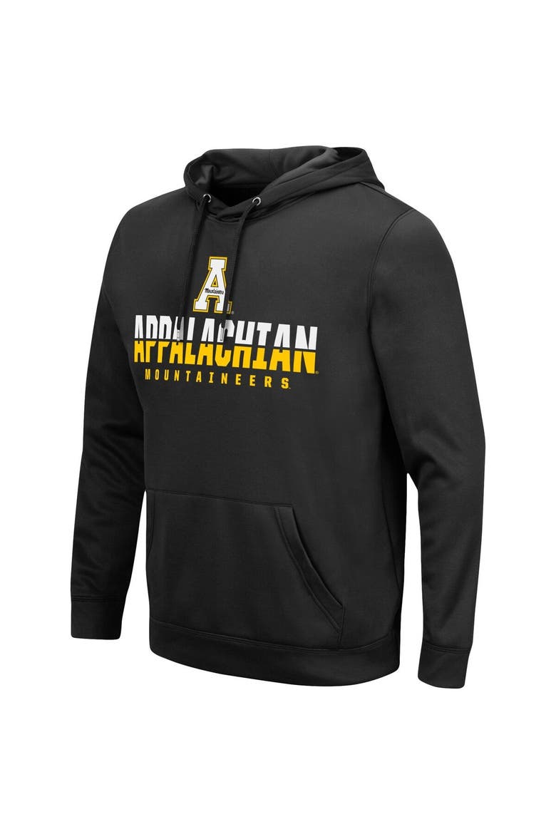 Men's Colosseum Black Appalachian State Mountaineers Lantern Pullover Hoodie, Alternate, color, Black