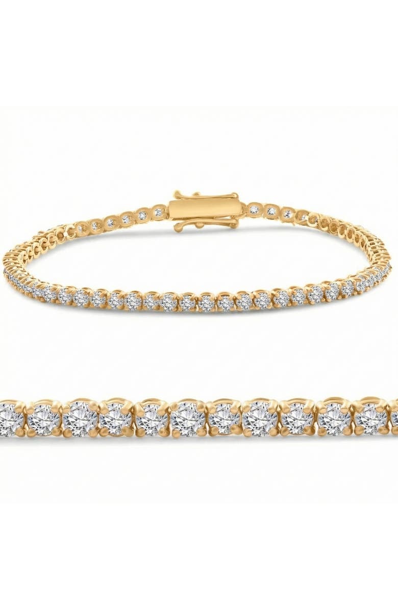 Bliss Diamond 4 Ct Diamond Tennis Bracelet 14k White, Yellow, or Gold Lab Grown 7", Main, color, 14K Yellow Gold
