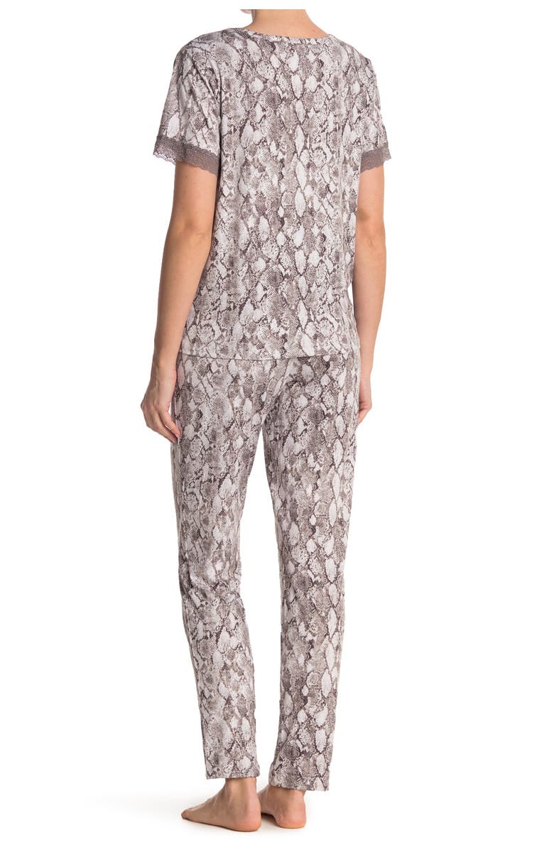 Flora Nikrooz Shania Snake Print Top & Pants 2-Piece Pajama Set, Alternate, color,