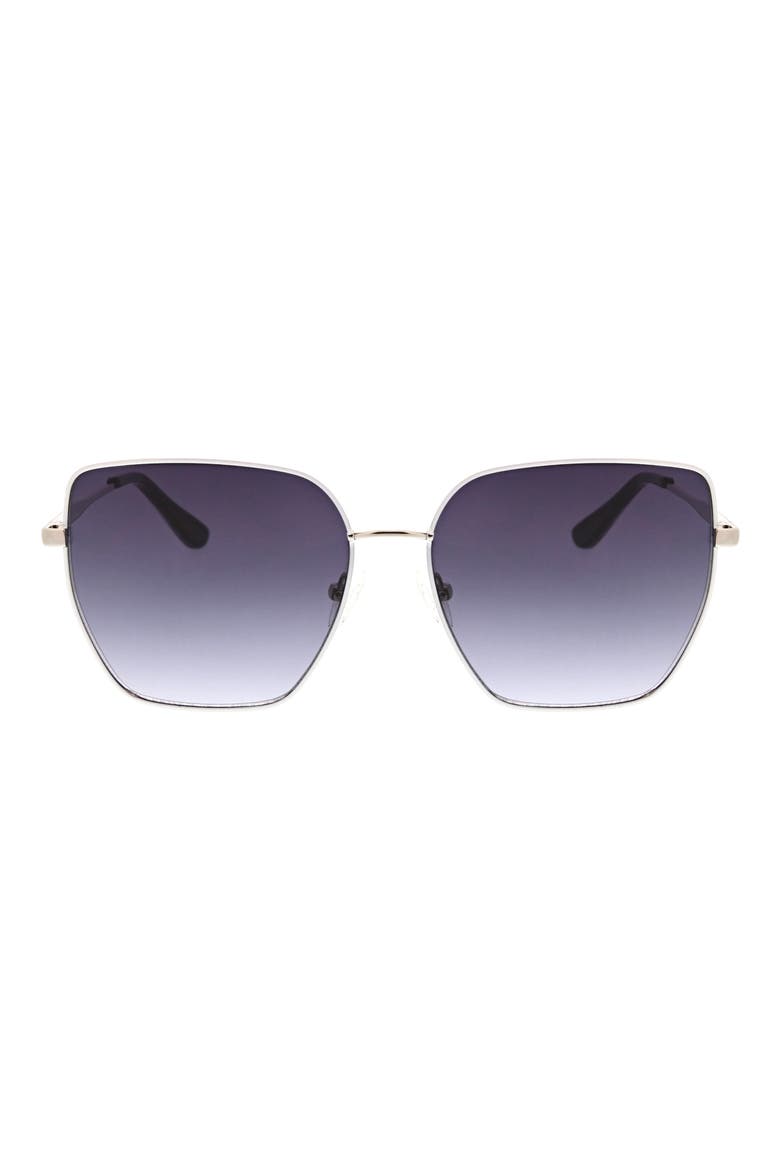 Oversize Sunglasses, Main, color, SILVER