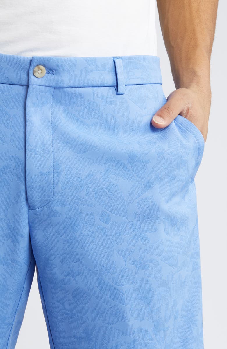 Peter Millar Crown Sport Salem Shadow Stripe Floral Performance Shorts, Alternate, color,