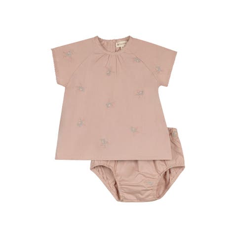 Looms Holland Collection - Girls Embroidered Floral 2 Piece Set (Baby)