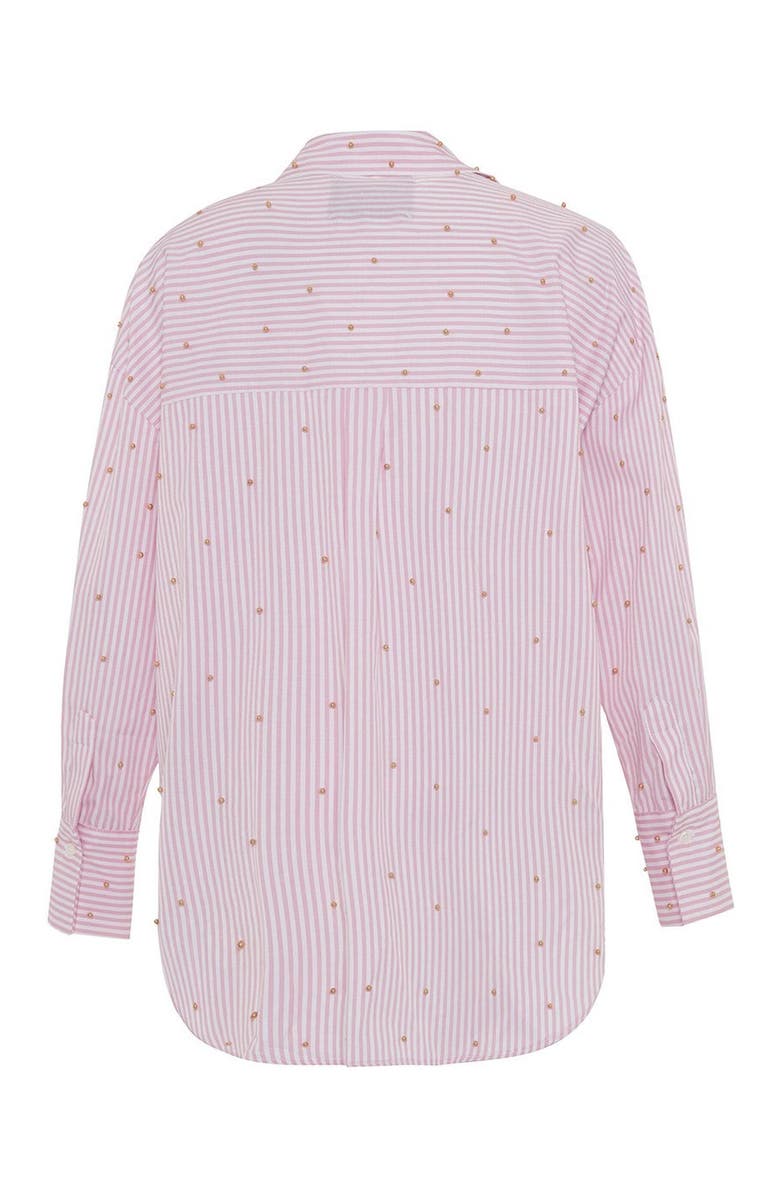 THEO The Label Echo Pearly Shirt, Alternate, color, Sand/Pearl