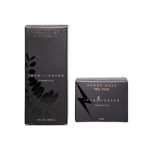 Exfoliation Bundle |Clean Queen Glycolic Wash & Power Wash Multi Acid Peel Pads