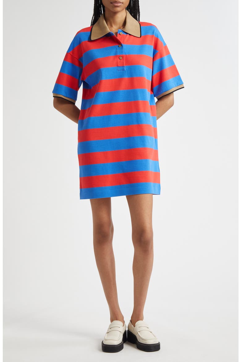 Referenssi Stripe Cotton Polo Tunic, Main, color, BLUE RED