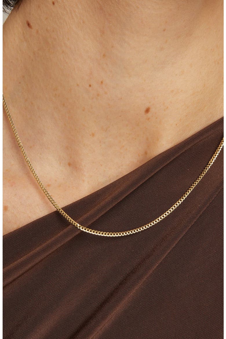 Cuban Chain Necklace, Alternate, color, Yellow Gold Vermeil