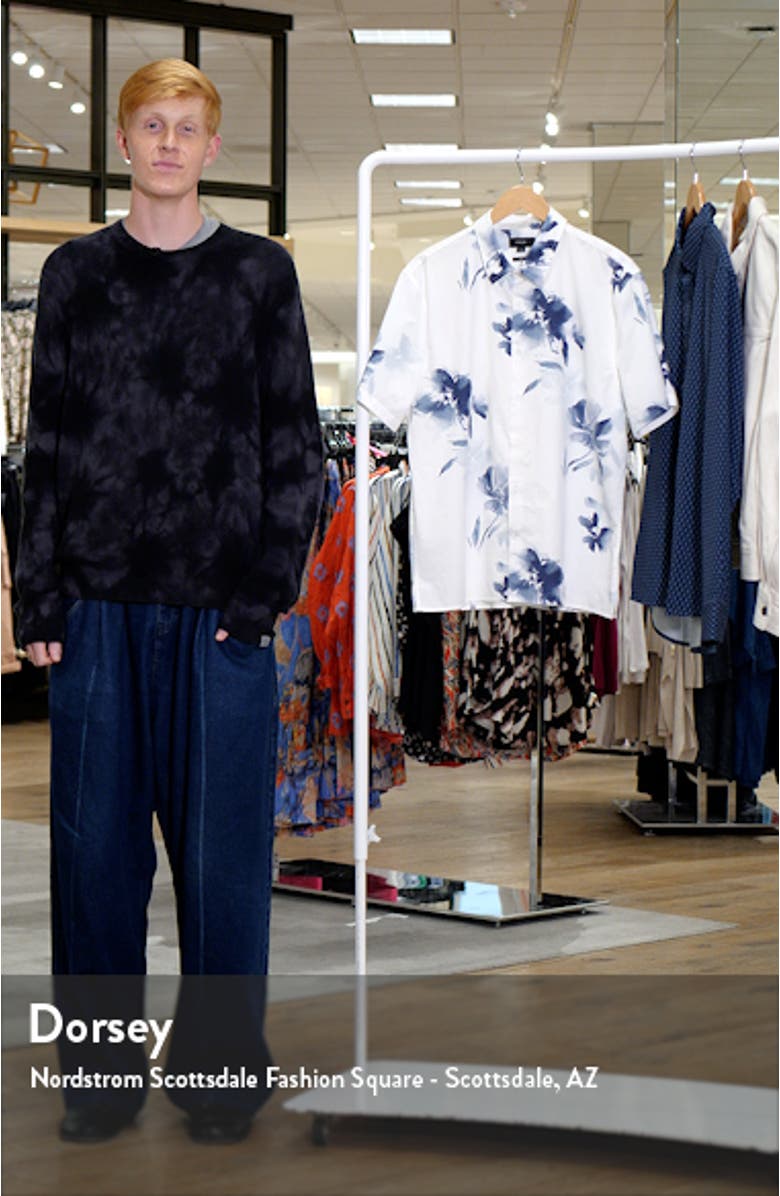 Faded Floral Print Short Sleeve Shirt, sales video thumbnail