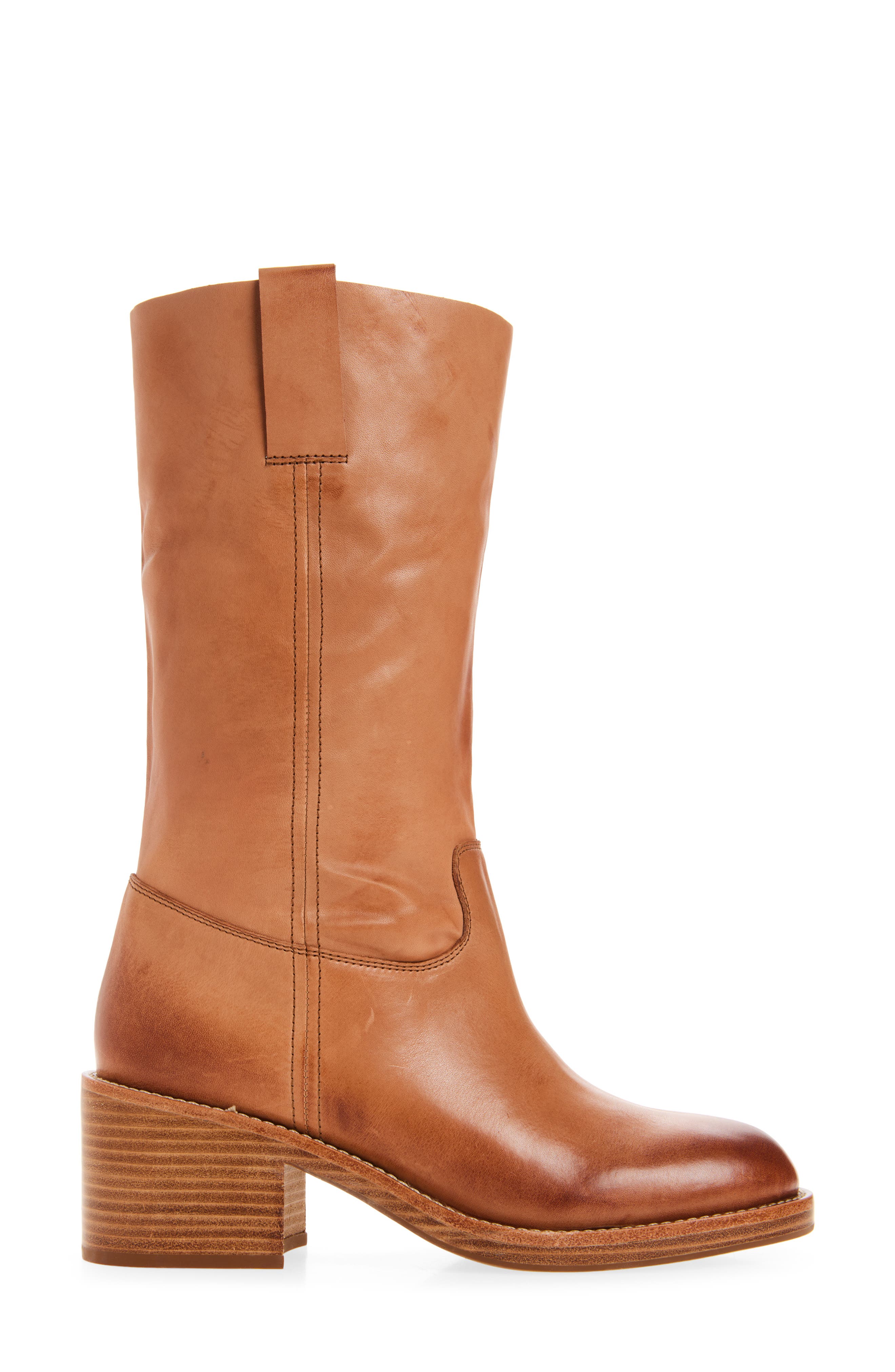 Jeffrey Campbell Camping Western Boot, Alternate, color, Natural Ruboff
