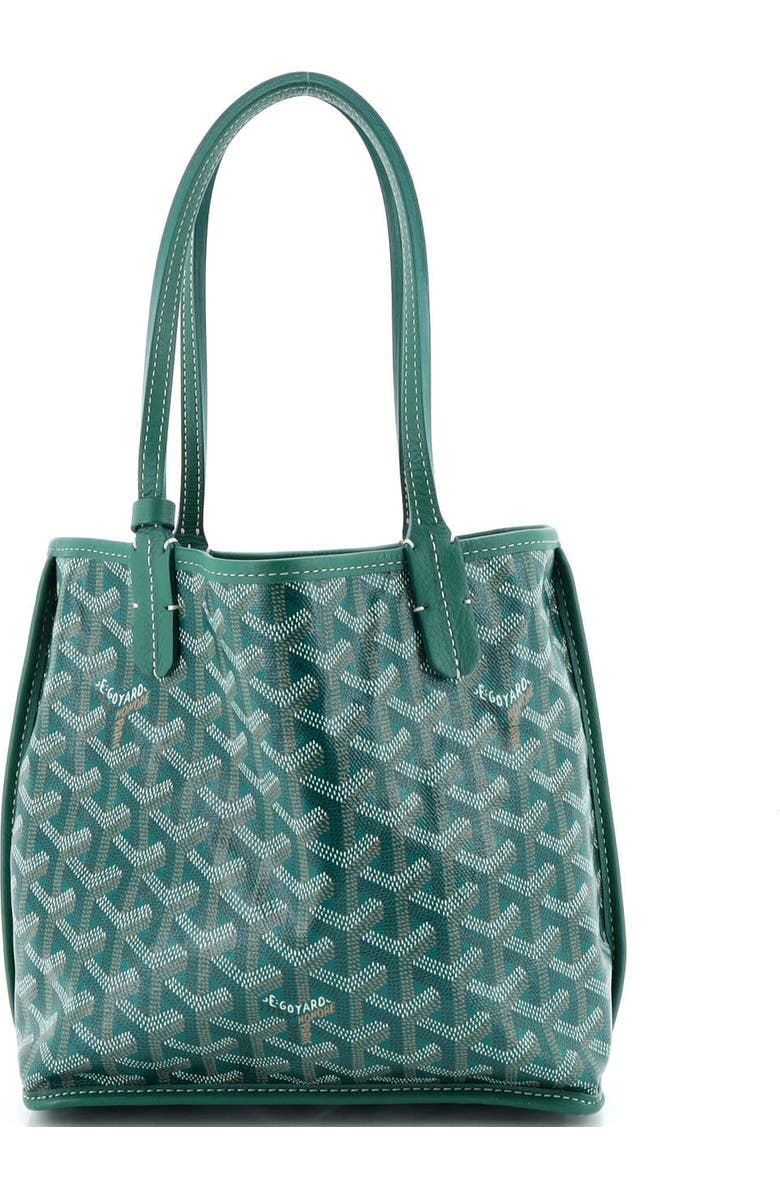 Pre-Owned Goyard Anjou Reversible Tote Coated Canvas Mini, Alternate, color, Green