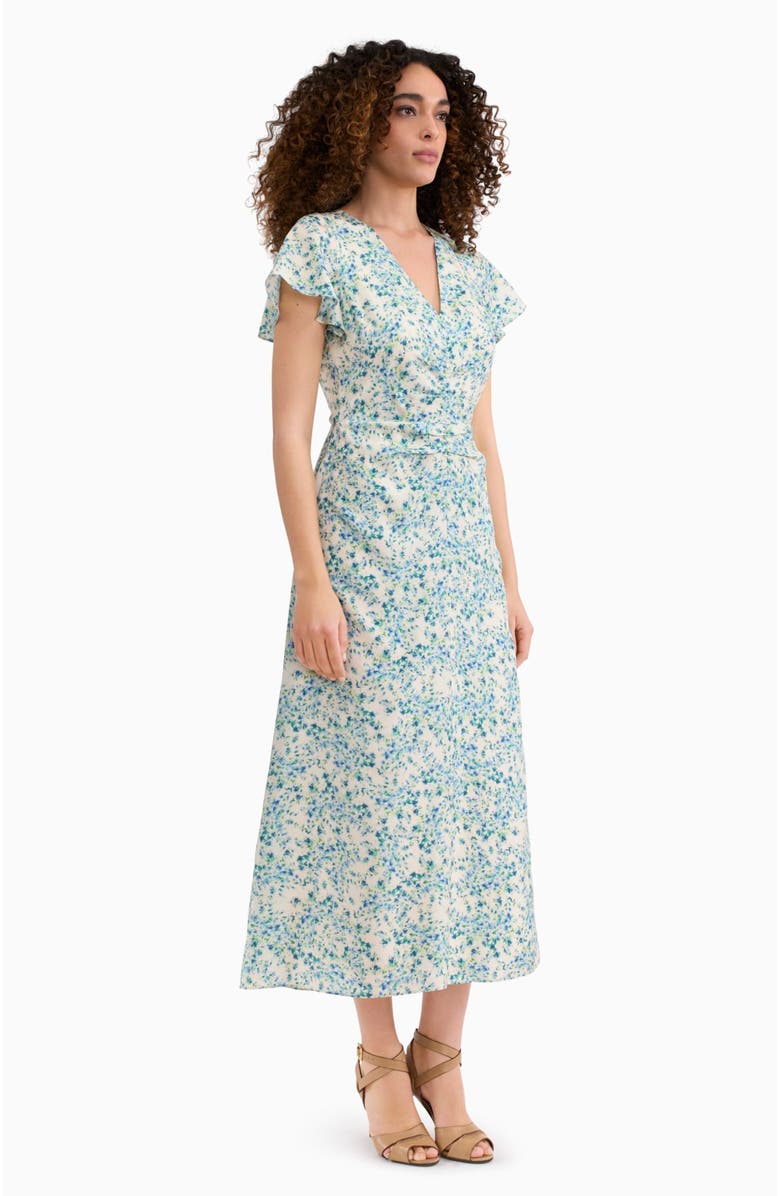 Rebecca Taylor Bellamy Silk Dress, Alternate, color, Cream Multi