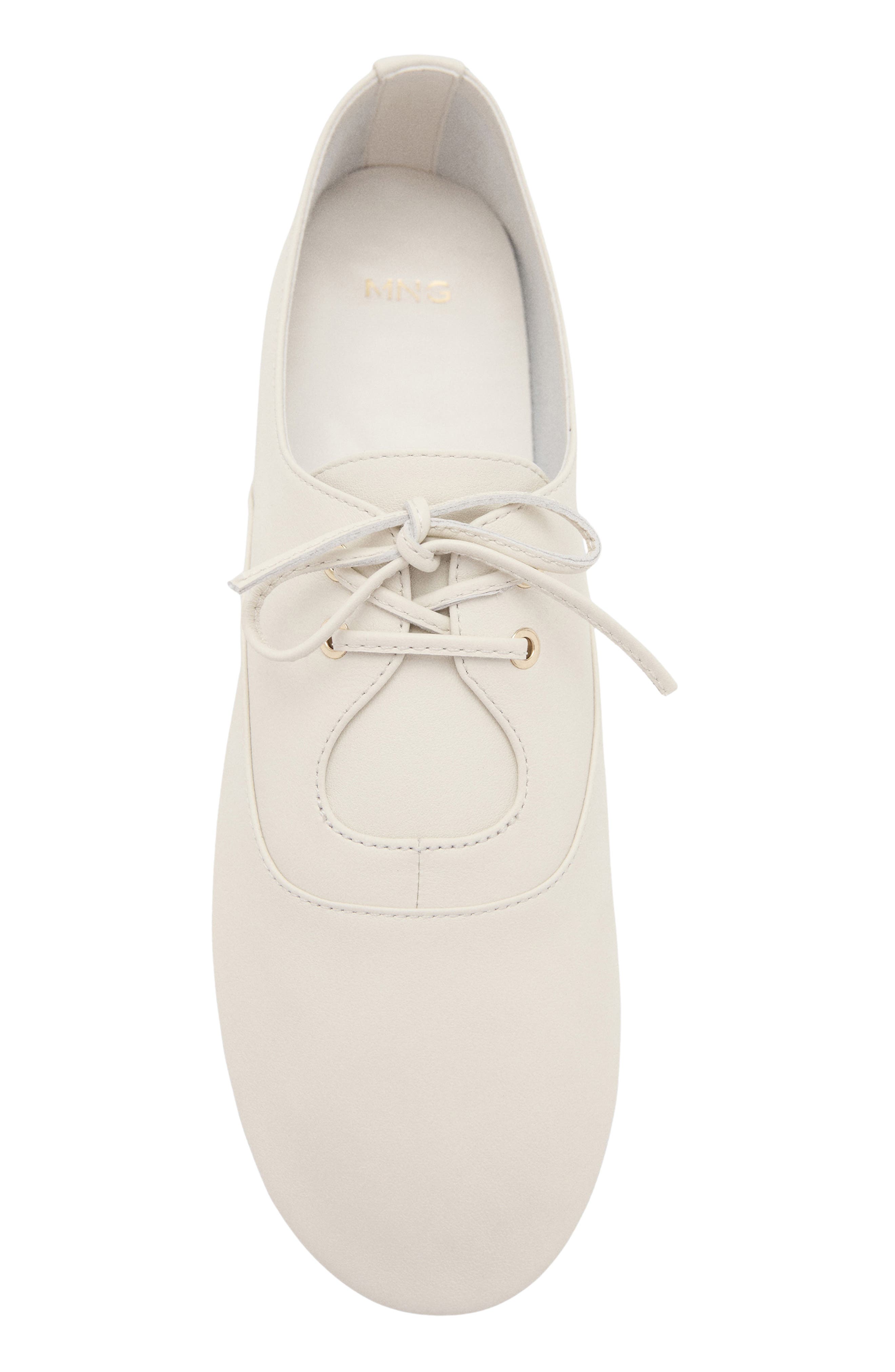 Leather Flat, Alternate, color, ECRU
