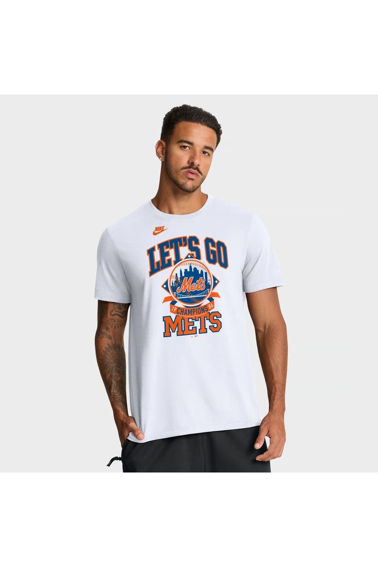 Men's Nike  White New York Mets World Series 40th Anniversary Skyline T-Shirt, Main, color, White