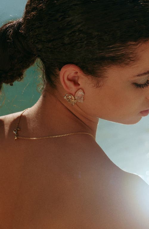 Rc Retro Chic Butterfly Serenade Earrings In Gold