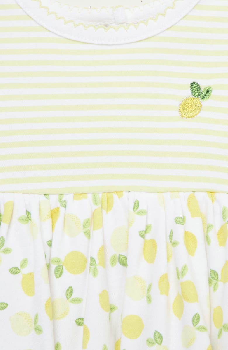 Little Me Lemons Skirted Bodysuit & Hat Set, Alternate, color,