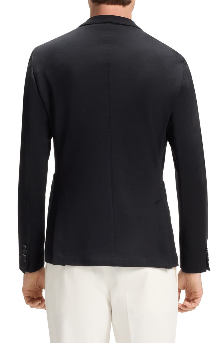 BOSS x Beckham Navy Cotton & Silk Blend Sport Coat, Alternate, color, Dark Blue