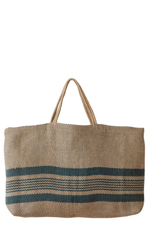 Chelsea Wide Market Shopper Jute Tote