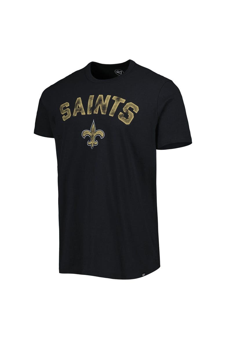 Men's '47 Black New Orleans Saints All Arch Franklin T-Shirt, Alternate, color, Black