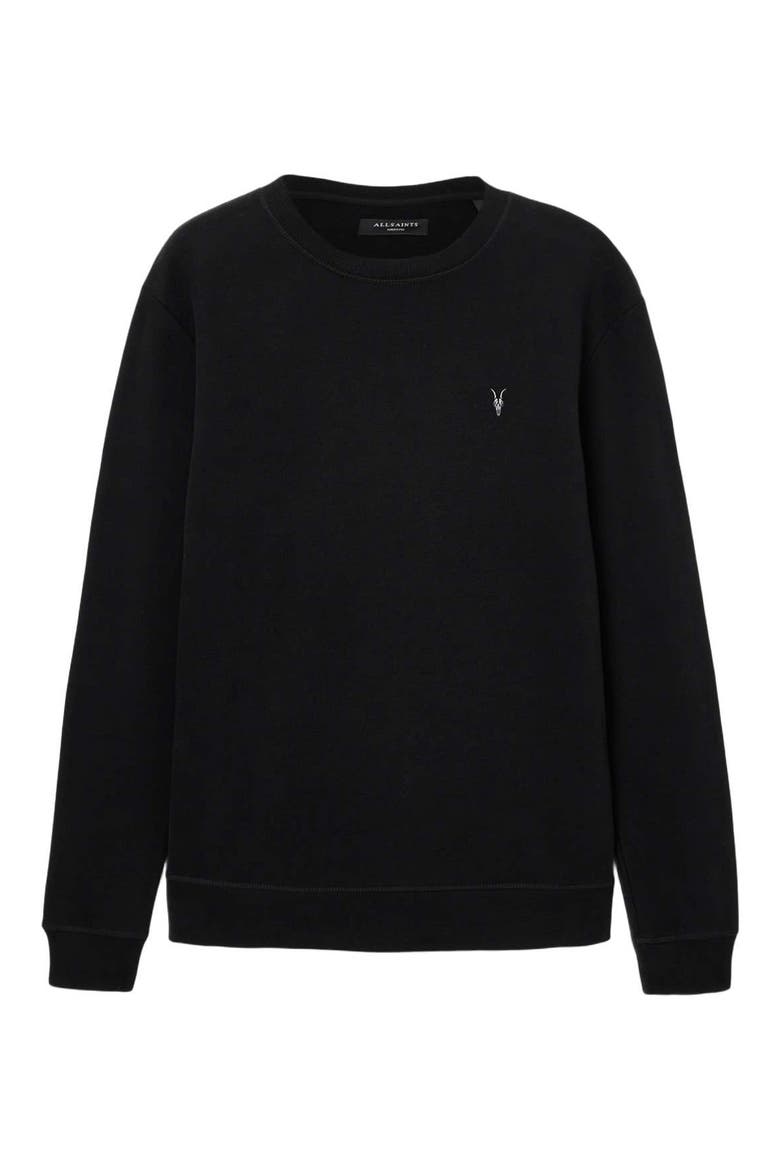 Raven Crewneck Sweatshirt, Alternate, color, BLACK