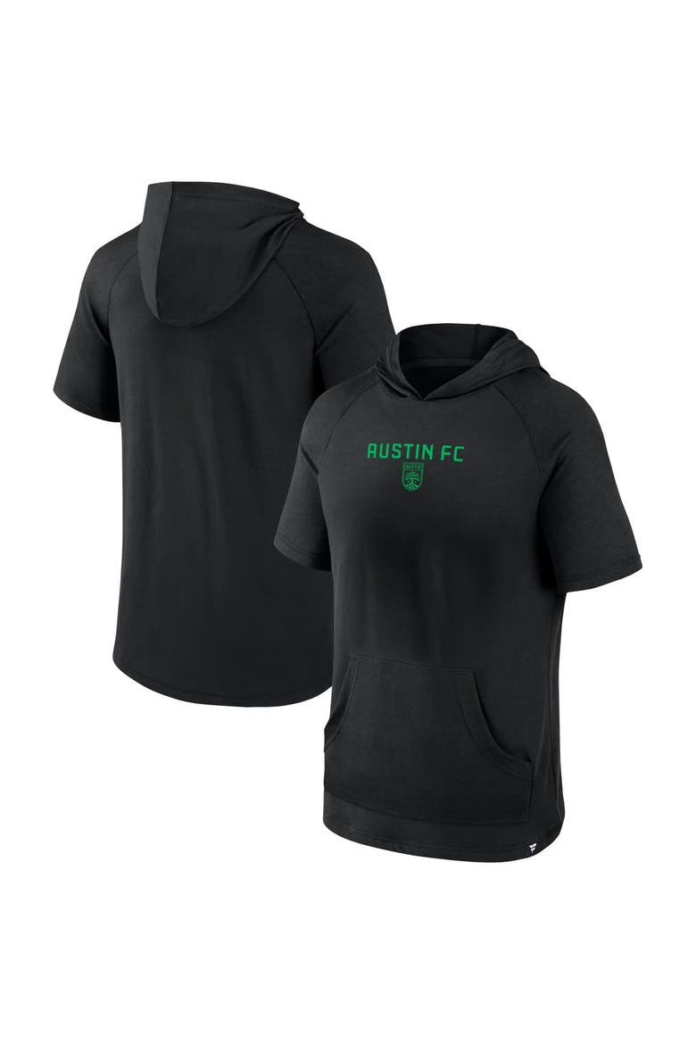 Men's Fanatics Black Austin FC Match Raglan Short Sleeve Pullover Hoodie, Main, color, Black