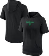 FANATICS Men's Fanatics Black Austin FC Match Raglan Short Sleeve Pullover Hoodie