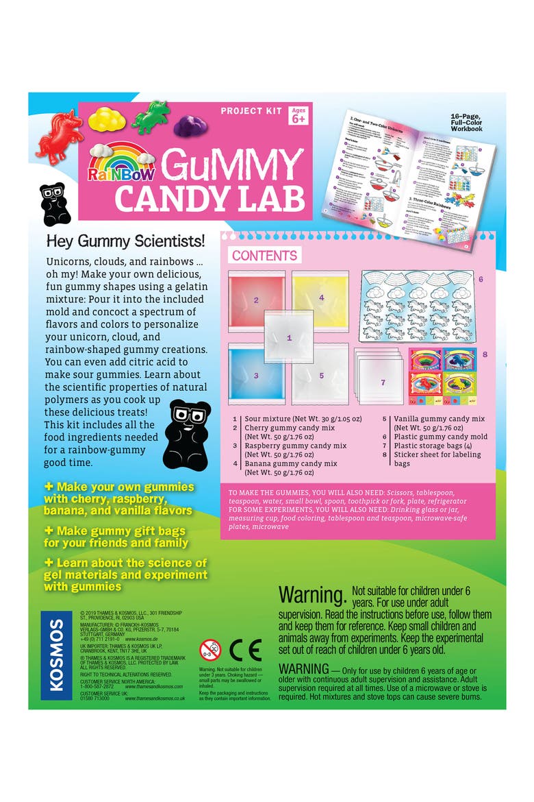 Rainbow Gummy Candy Lab Unicorns, Clouds & Rainbows! Science Kit, Alternate, color, NO COLOR FAMILY