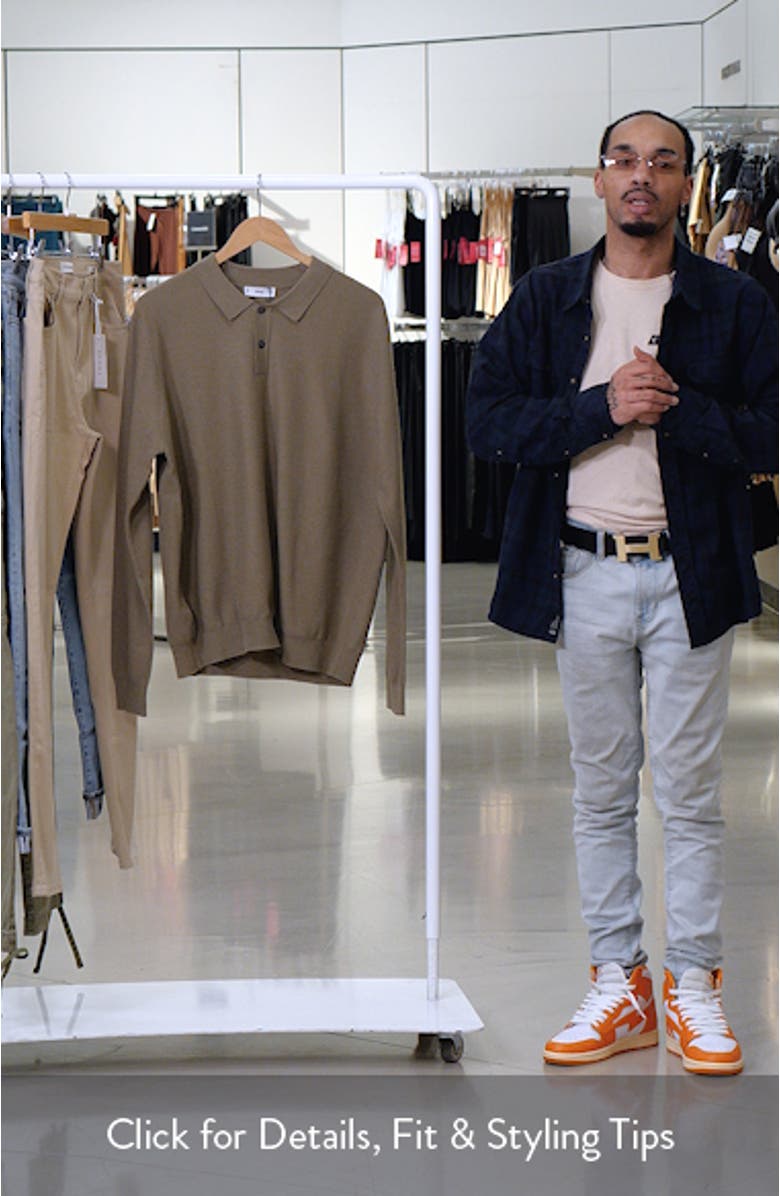 Structured Long Sleeve Polo Top, sales video thumbnail