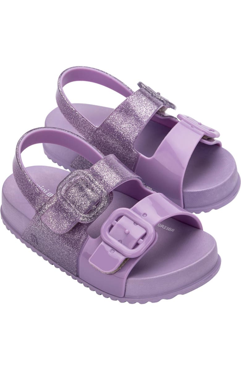 Mini Melissa Kids' Mini Cozy Slingback Sandal, Main, color, Lilac Glitter