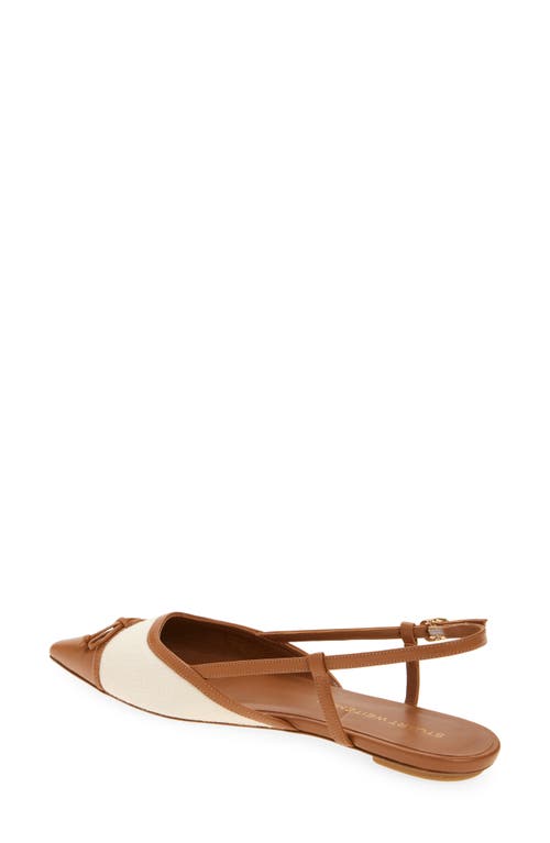 Stuart Weitzman Kitty Slingback In Linen/hazel
