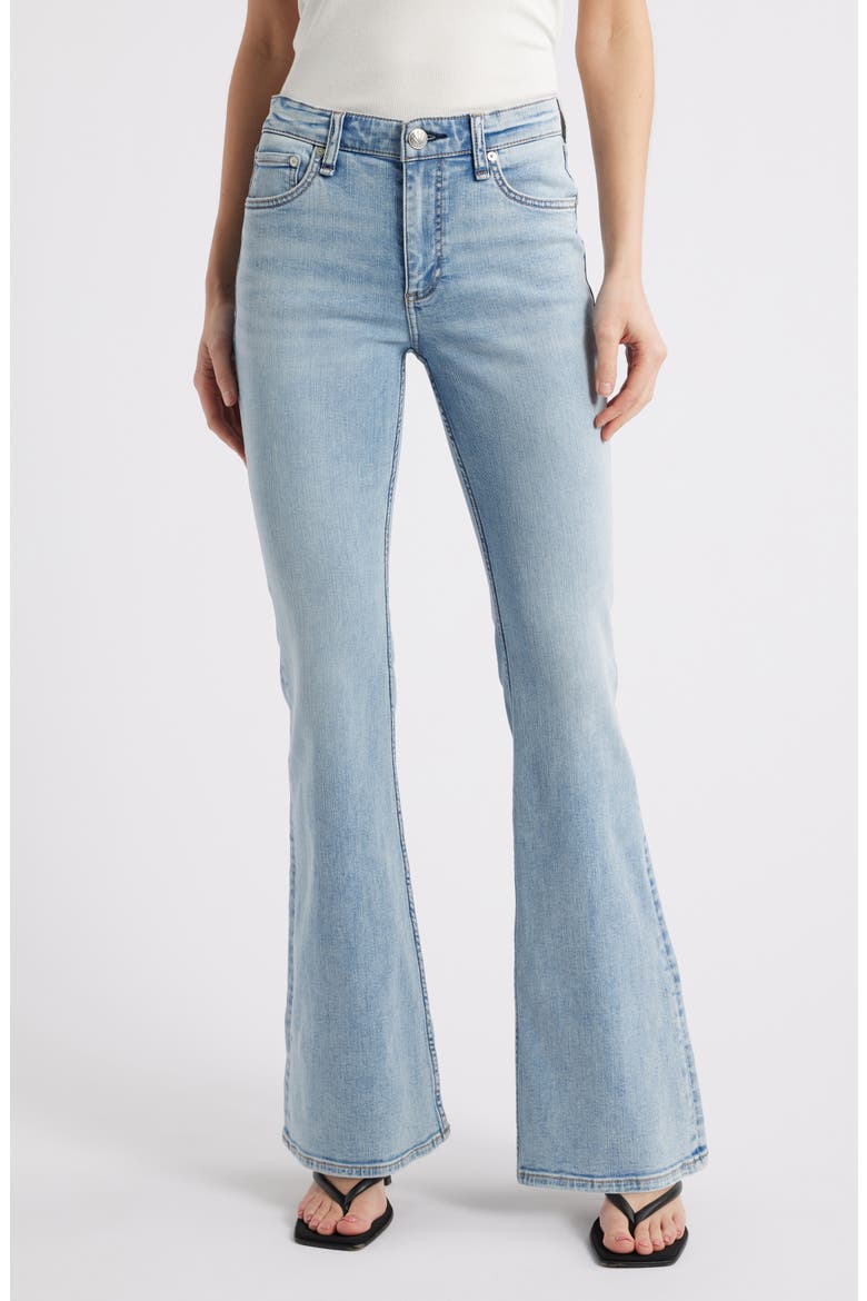 Flexi Dahlia Mid Rise Flare Leg Jeans, Main, color, LOU