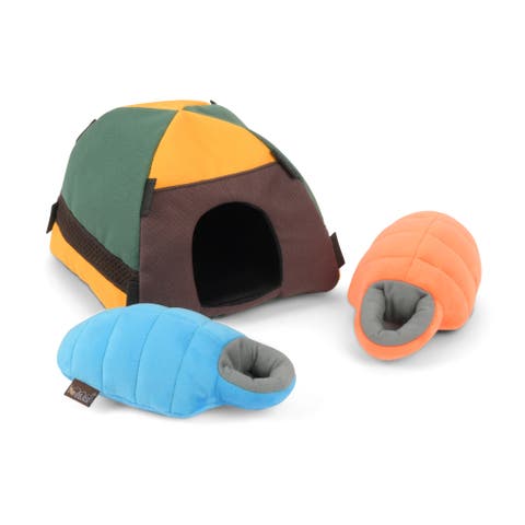 Camp Corbin Trailblazing Tent Dog Toy Squeaker, Crinkle
