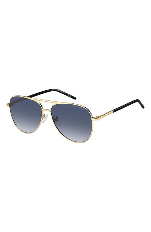 Marc Jacobs 59mm Gradient Pilot Sunglasses In Blue