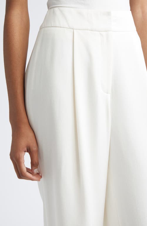 Veronica Beard Robinne Crepe Back Satin Wide Leg Pants In Gray