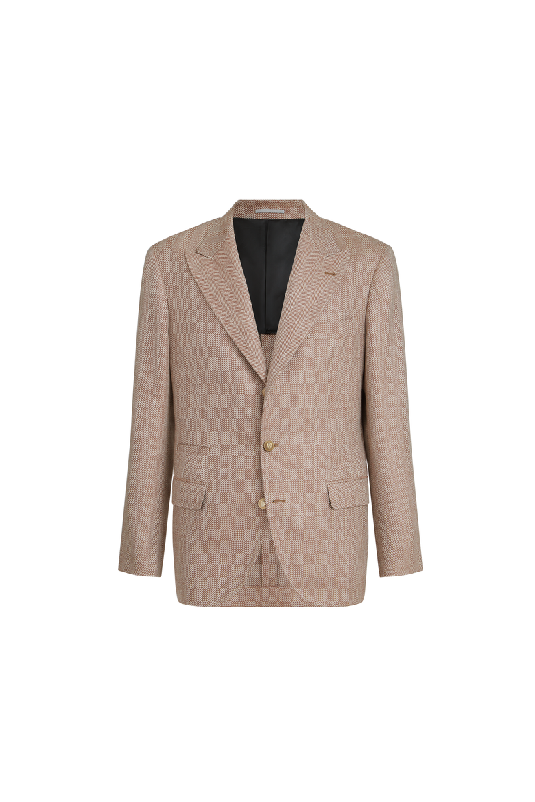 Chevron deconstructed blazer, Alternate, color, Apricot